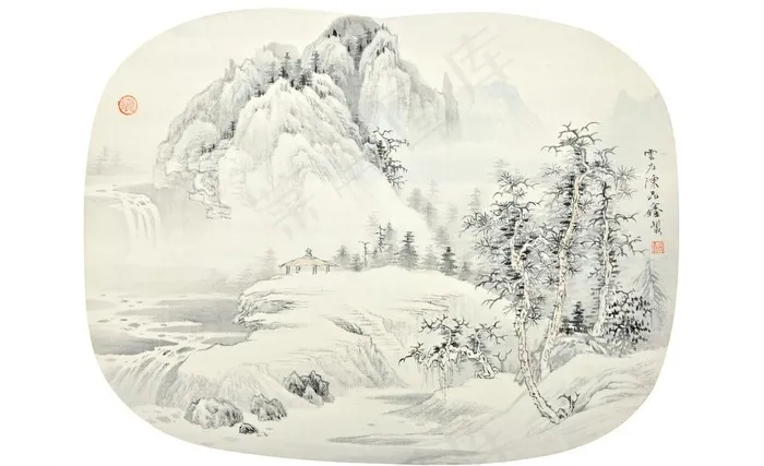 山水国画图片