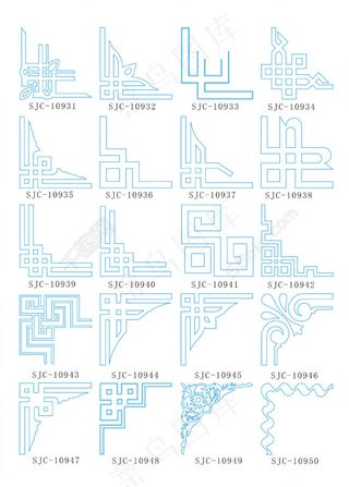中国风矢量边框角