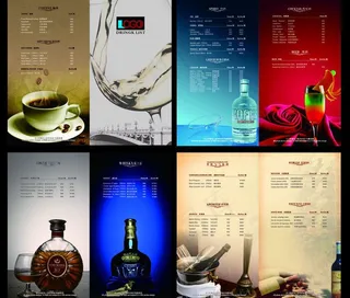 酒水单矢量素材图片