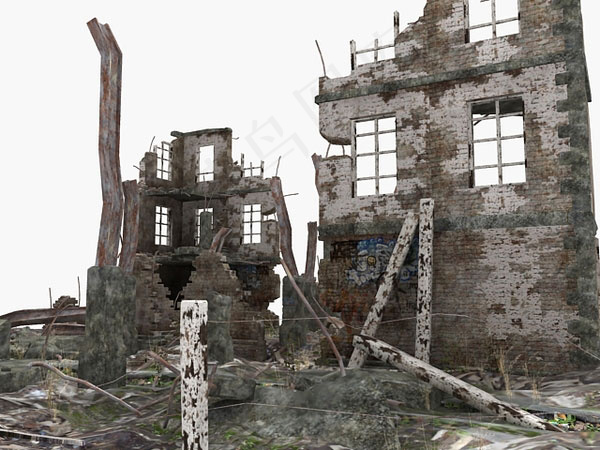 废墟场景3D素材
