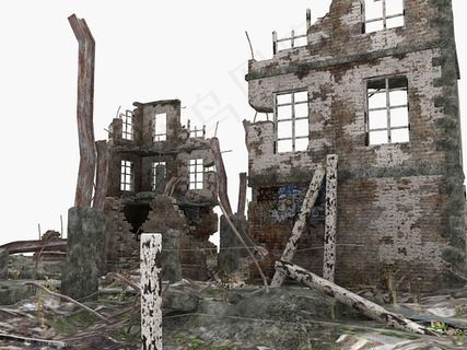 废墟场景3D素材