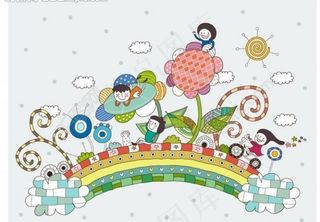 矢量儿童插画图片