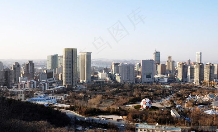 城市鸟瞰图片