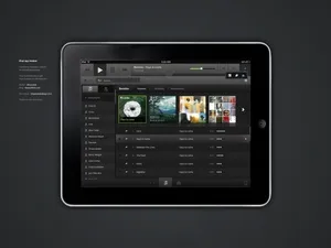 ipad音乐app界面psd素材