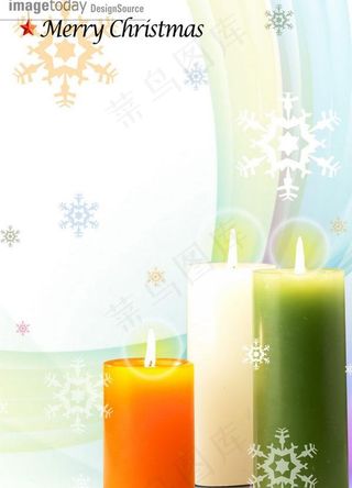 温馨圣诞烛光PSD素材