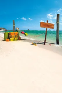 蓝天白云大海沙滩影楼摄影背景图片 蓝天白云大海沙滩影楼摄影背景图片