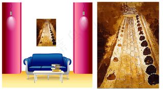 家居室内艺术挂画设计