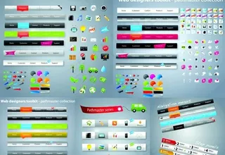 实际采集的网页设计元素矢量素材