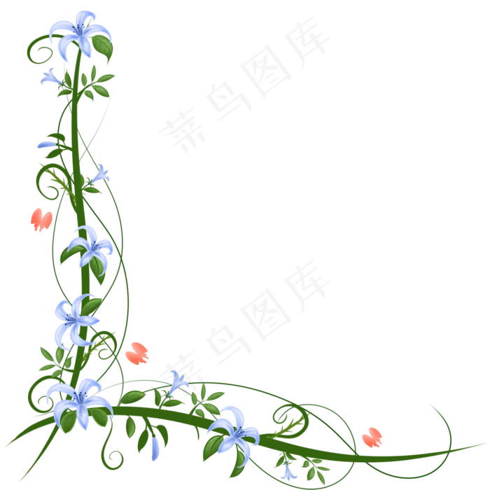 绿叶花藤边框插画绿叶花藤边框插画