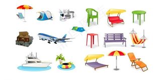 矢量椅子轮船图片