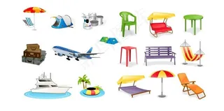 矢量椅子轮船图片