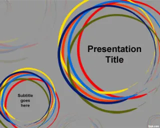 彩色圆圈ppt模板