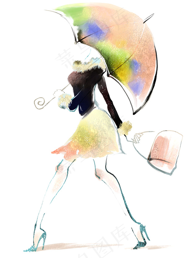 彩绘人物(3765X5200(DPI:300))psd模版下载