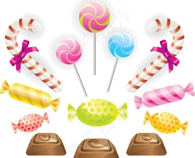 巧克力糖果矢量图片