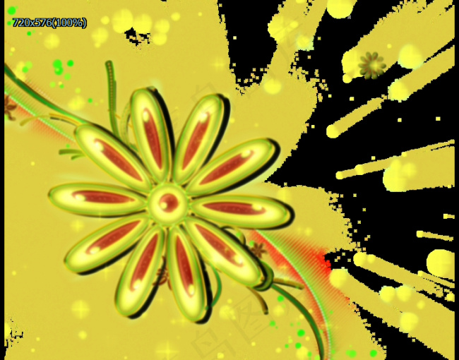 七彩花瓣动态素材