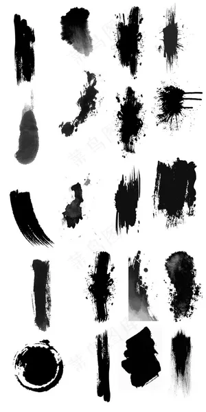 淘宝天猫电商毛笔笔触飞白促销素材