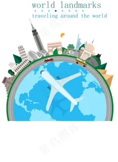 乡村游旅游海报展架元素