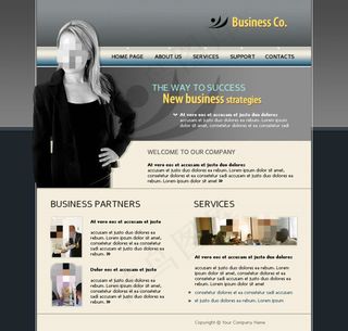 经典企业网页psd模板