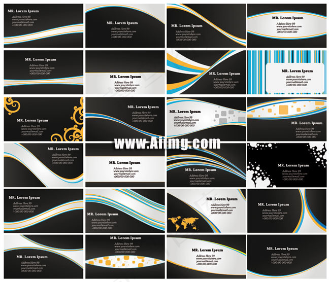 商务名片背景矢量图eps,ai矢量模版下载