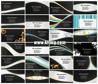 商务名片背景矢量图