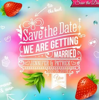 夏天的风格的婚礼邀请背景矢量03