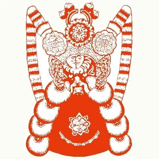 京剧人物剪纸 矢量CDR_46