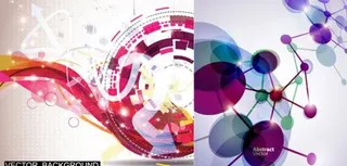 幻彩背景矢量素材