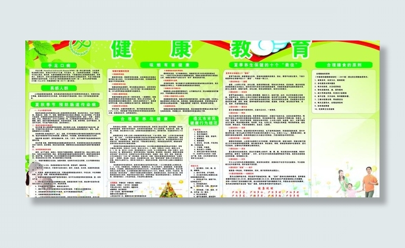 健康教育图片(2800X1500)cdr矢量模版下载