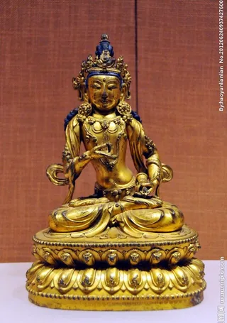 铜镀金金刚萨埵像图片