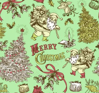 手绘圣诞节背景图片