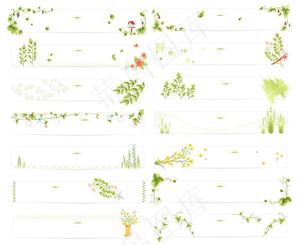 绿色花纹背景矢量素材ai矢量模版下载