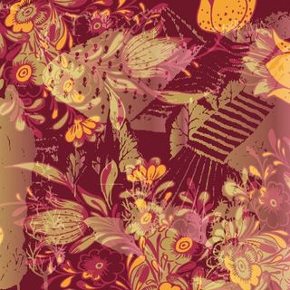 花卉植物风景窗帘面料印花图案图片