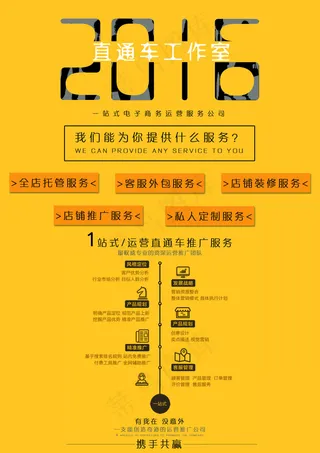 淘宝代运营服务公司宣传海报