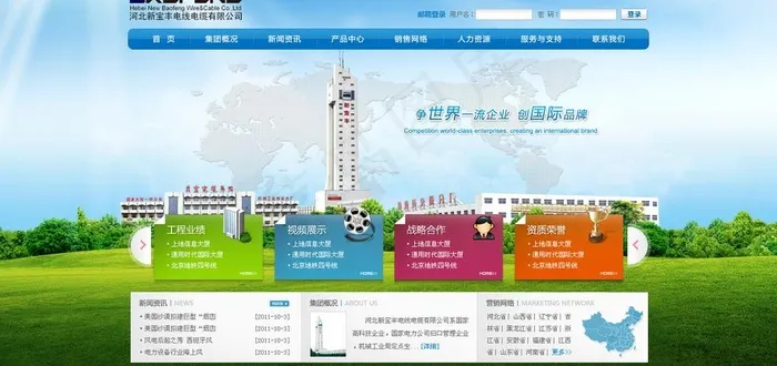 电线电缆页面图片psd模版下载