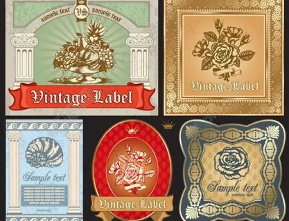 欧式古典花纹 边框 花边 标签图片