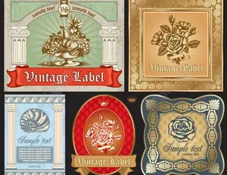 欧式古典花纹 边框 花边 标签图片