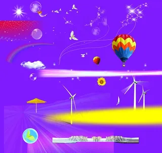 水珠 云 鸽 气球图片