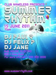 夏日海滨派对海报图片