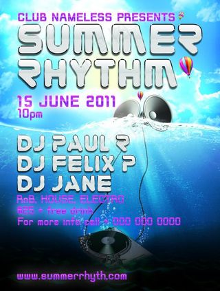 夏日海滨派对海报图片