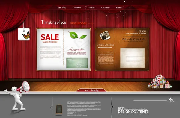 创意节日网站模板psd模版下载