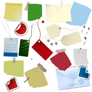 纸不干胶标签矢量设计元素集