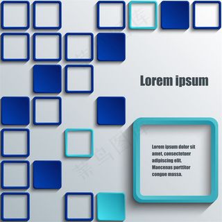蓝色方块背景图片