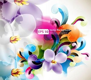 华丽的花纹插画矢量素材二