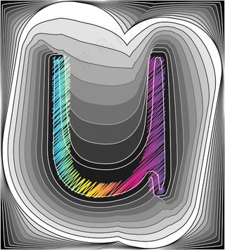 摘要字体矢量插画