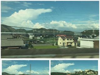 实拍高速火车沿途风景