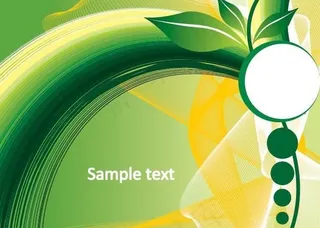 一个完整的春天气息的绿色叶子背景矢量素材