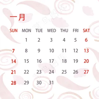 清新可爱风台历