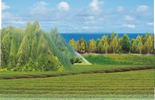 山水田園風景图片