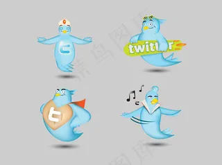 推特图标（AI和PNG格式）