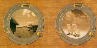 装饰画 邮轮窗图片